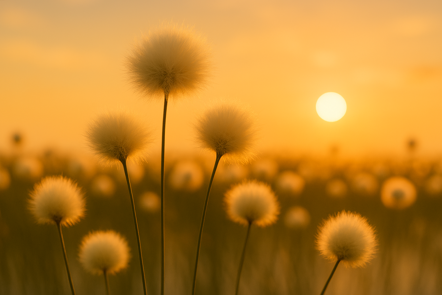 Tupasvillat - Cotton grass in nature